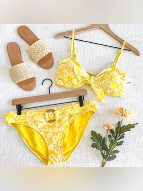 Aerie floral two piece bikini.